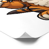 Cartoon tijgerillustratie poster (Hoek)