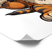 Cartoon tijgerillustratie poster (Hoek)