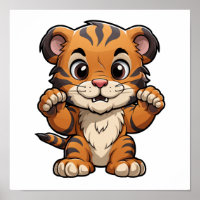 Cartoon tijgerillustratie