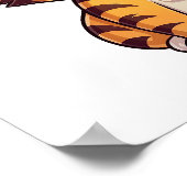 Cartoon tijgerillustratie poster (Hoek)