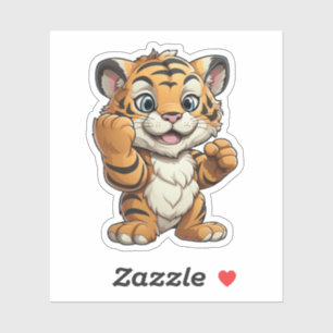 Cartoon tijgerillustratie sticker