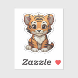 Cartoon tijgerillustratie sticker