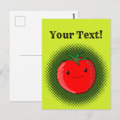 Cartoon tomatentrekkend Briefkaart (Voorkant / Achterkant)