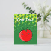 Cartoon tomatenttekening met verloop Briefkaart (Staand voorkant)