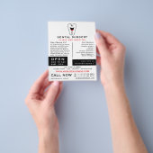 Cartoon Tooth-Logo, tandheelkunde, tandheelkunde-A Flyer (Hand)