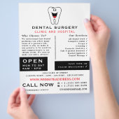 Cartoon Tooth-Logo, tandheelkunde, tandheelkunde-A Flyer (Hand)