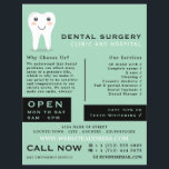 Cartoon Tooth-Logo, tandheelkunde, tandheelkunde-A Flyer<br><div class="desc">Cartoon Tooth Logo,  Dentistry,  Dentist Adverteren Flyer door de Visitekaartje winkel.</div>