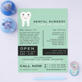 Cartoon Tooth-Logo, tandheelkunde, tandheelkunde-A Flyer (Enkel)