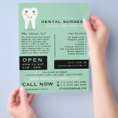 Cartoon Tooth-Logo, tandheelkunde, tandheelkunde-A Flyer (Hand)