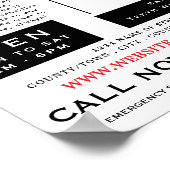 Cartoon Tooth-Logo, tandheelkunde, tandheelkunde-A Poster (Hoek)