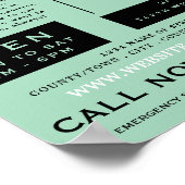 Cartoon Tooth-Logo, tandheelkunde, tandheelkunde-A Poster (Hoek)