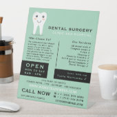 Cartoon Tooth-Logo, tandheelkunde, tandheelkunde-A Reclamebord Met Voetstuk (Insitu)