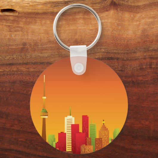 Cartoon Toronto Sleutelhanger (Voorkant)