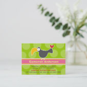 Cartoon Toucan Bird Kind Profile Photo Calling Car Visitekaartje (Staand voorkant)