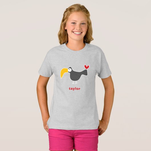 Cartoon Toucan Kind Cute Fun Custom Cft T-Shirt (Voorkant volledig)