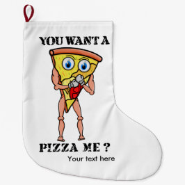 Cartoon Trash Talking Pizza Boxing Grote Kerstsok