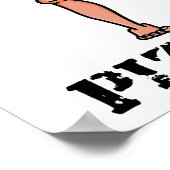 Cartoon Trash Talking Pizza Boxing Poster (Hoek)