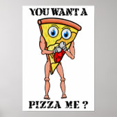 Cartoon Trash Talking Pizza Boxing Poster (Voorkant)