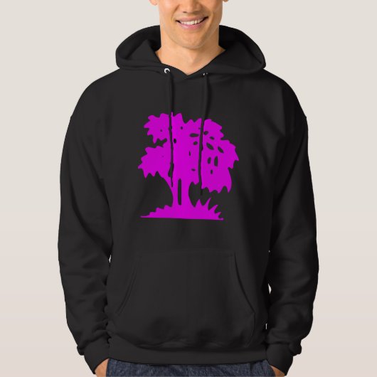 Cartoon Tree - magenta Hoodie (Voorkant)