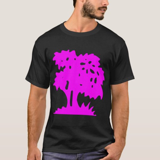 Cartoon Tree - magenta T-shirt (Voorkant)