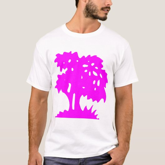 Cartoon Tree - magenta T-shirt (Voorkant)