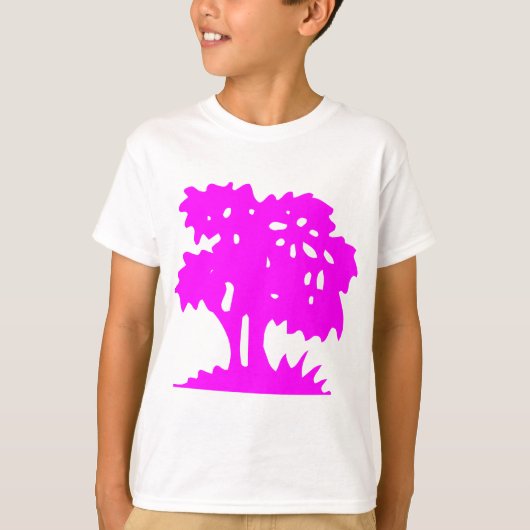Cartoon Tree - magenta T-shirt (Voorkant)