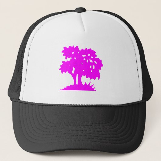 Cartoon Tree - magenta Trucker Pet (Voorkant)