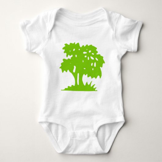 Cartoon Tree - Martian Green Romper (Voorkant)