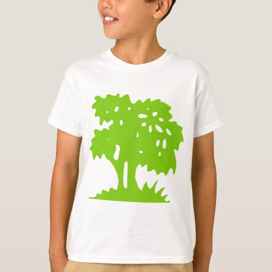 Cartoon Tree - Martian Green T-shirt (Voorkant)