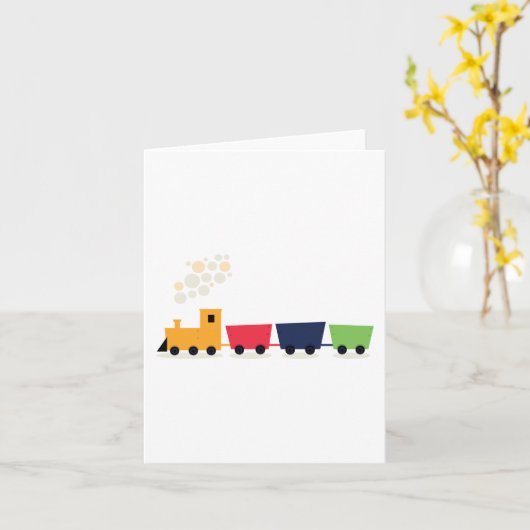 Cartoon trein kaart (Gele Bloem)
