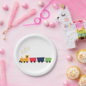 Cartoon trein papieren bordje (Feest)