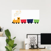 Cartoon trein poster (Thuiskantoor)