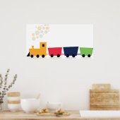 Cartoon trein poster (Keuken)