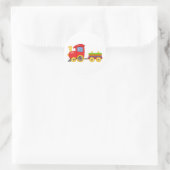 Cartoon trein ronde sticker (Tas)