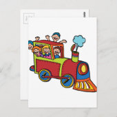 Cartoon treinritsen briefkaart (Voorkant / Achterkant)