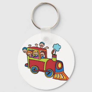 Cartoon treinritsen sleutelhanger