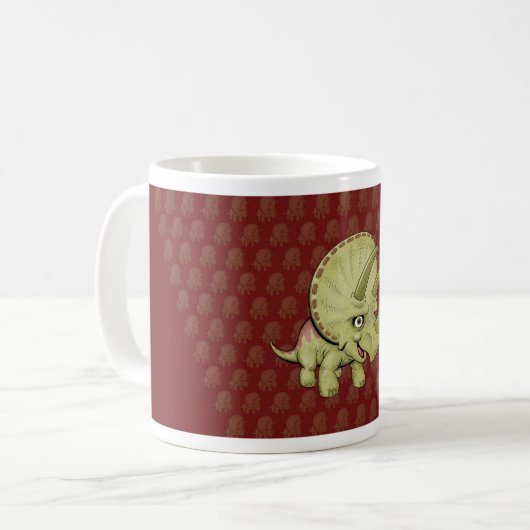 Cartoon Triceratops Koffiemok (Voorkant links)