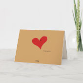 Cartoon trieste mug met hart en aangepaste tekst kaart (Achterkant)