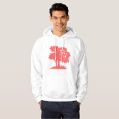 Cartoon - Tropisch roze Hoodie (Voorkant volledig)