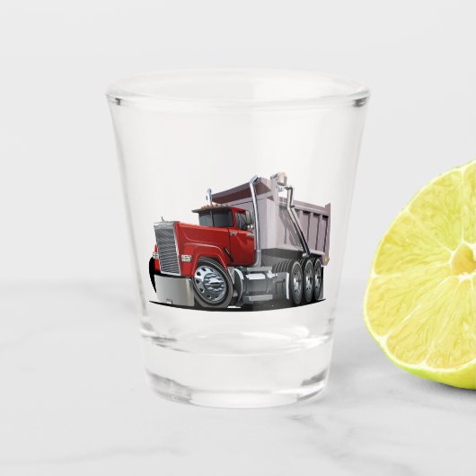 Cartoon truck borrelglas shot glas (Voorkant)