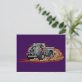 Cartoon truck briefkaart (Staand voorkant)