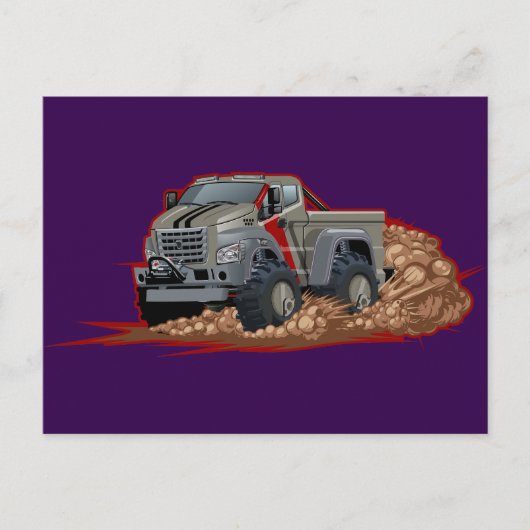 Cartoon truck briefkaart (Voorkant)