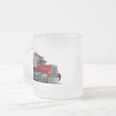 Cartoon truck frosted glas koffie mok (Voorkant links)
