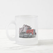 Cartoon truck frosted glas koffie mok (Links)