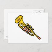 Cartoon Trumpet Briefkaart (Voorkant / Achterkant)