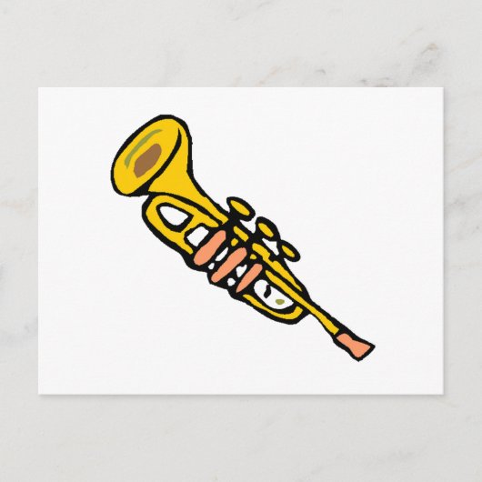 Cartoon Trumpet Briefkaart (Voorkant)