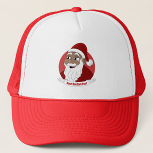 Cartoon Tucker Hat glimlachend zwarte kerstman Trucker Pet