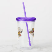 Cartoon Tumbler: Happy Dog uitvoeren Acryl Drinkbeker (Links)