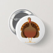 Cartoon Turkije Ronde Button 5,7 Cm (Voorkant /achterkant)