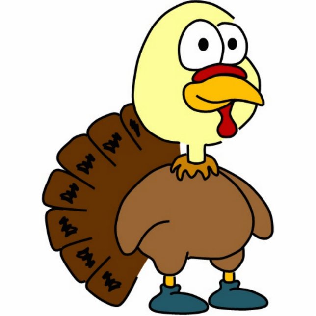 Cartoon Turkije Staand Fotobeeldje (Voorkant)